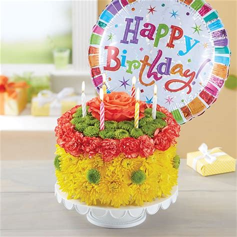1 800 Flowers® Birthday Wishes Flower Cake™ Yellow Cleveland
