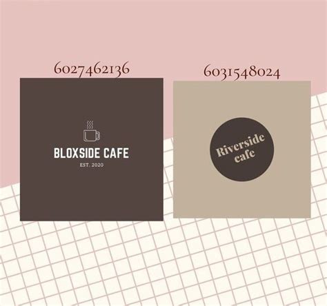 Cafe Decals Cafe Sign Bloxburg Decal Codes Cafe Decal Codes Bloxburg