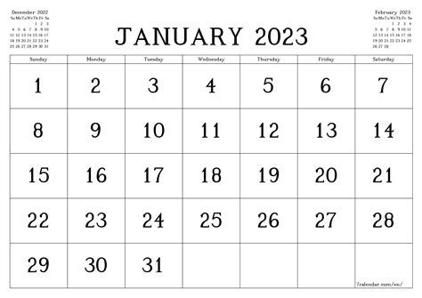 December 2023 January 2023 Calendar Get Latest Map Update