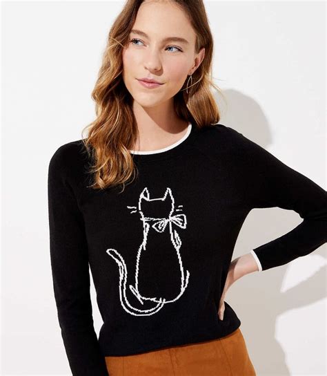 Cat Sweater Loft Cat Sweaters Sweaters Sweaters For Women