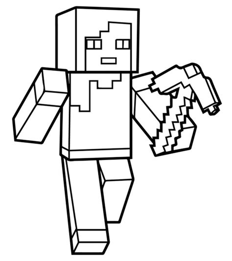 Minecraft Herobrine Coloring Pag Coloring Pages