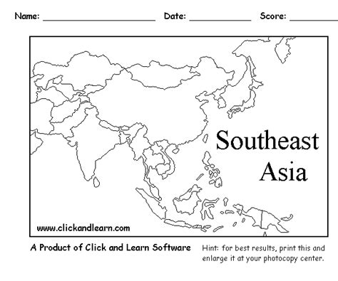 Blank Political Map Of Southeast Asia