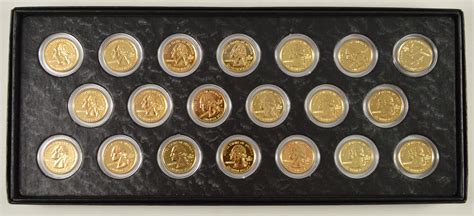Historic Coin Collection 20 Gold Plated 1999 2005 State Quarters