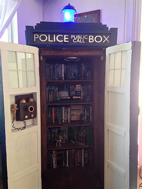This Tardis Bookshelf Diy Is Actually Bigger On The Inside Our Nerd Home