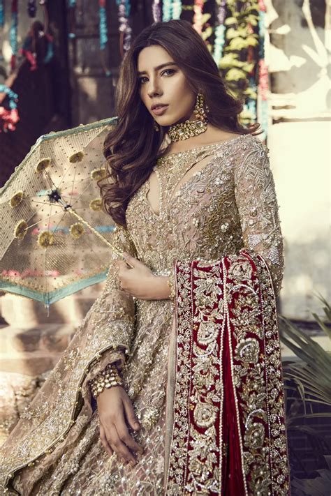 Beautiful Heavily Embroidered Pink Pakistani Bridal Dress By Suffuse By
