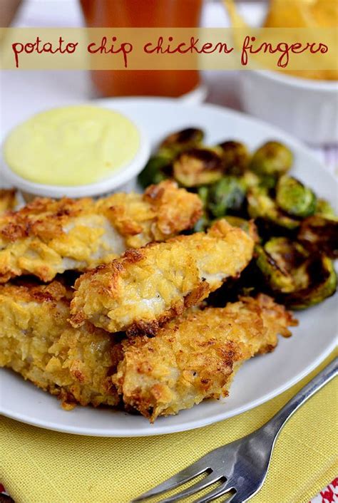 Serve with broccoli and buttered penne for an easy weeknight meal. Potato Chip Chicken Fingers - Iowa Girl Eats | Recipe ...
