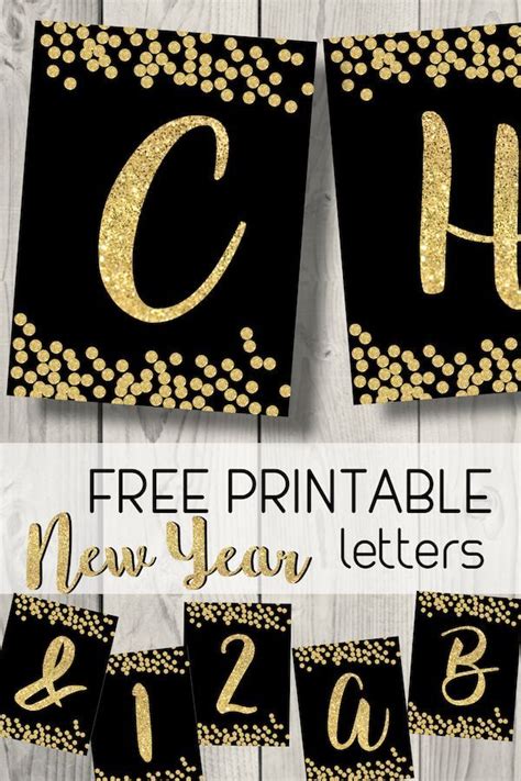 printable happy  year banner letters paper trail