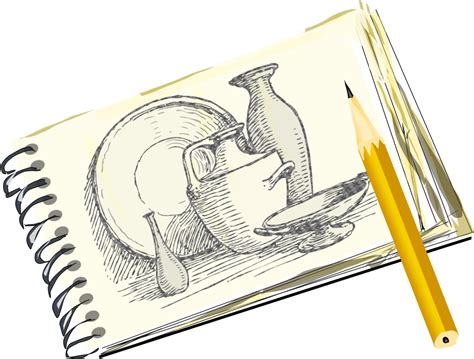 Download Drawing Sketchbook Pencil Line Art Sketchbook Clipart Png
