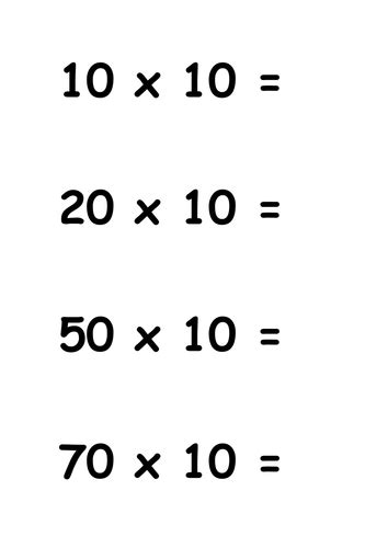 Multiplying And Dividing By 10 Activity Teaching Resources