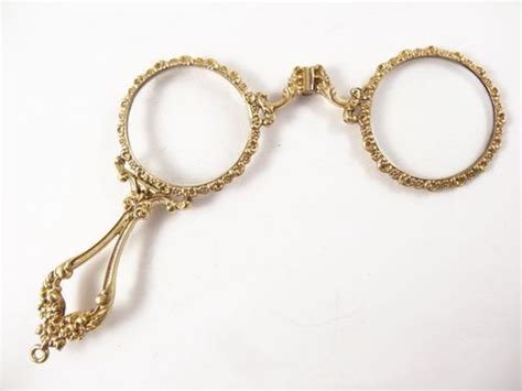 Antique Opera Glasses Antique 19c Ornate 14k Gold Lorgnette Folding Opera Glasses Chatelaine