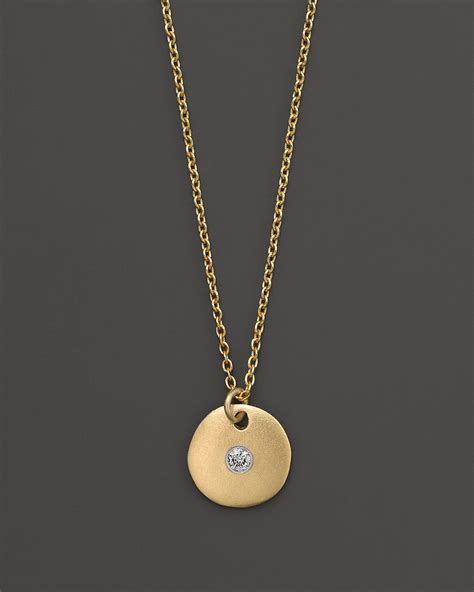 14k gold chain and pendant. Meira T 14K Small Yellow Gold Disc Necklace, 16" | Bloomingdale's