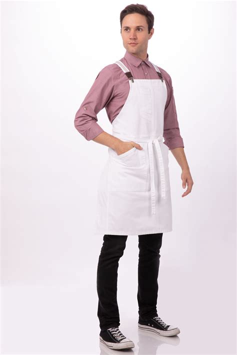 Chef Works Berkeley White Bib Apron Abs01 Wht