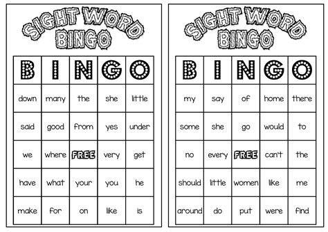 Sipps Sight Word Bingo And Flash Cards Teach In A Box