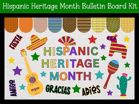 Hispanic Heritage Month Bulletin Board Kit Hispanic Heritage Vibrant
