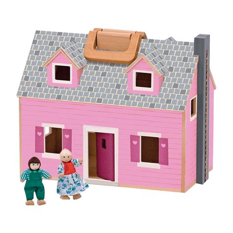 Casa Muñecas Portatil Cantia Wooden Dollhouse Dollhouse Dolls