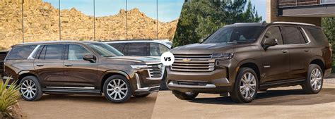 2021 Cadillac Escalade Vs Tahoe High Country Large Suv Comparison
