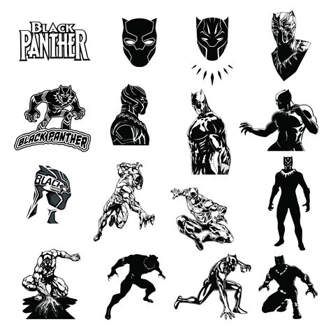 Black Panther Svgepspngclipartsprintable Silhouette