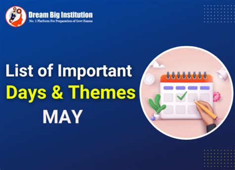 List Of Important Days And Themes May 2023 Pdf Download