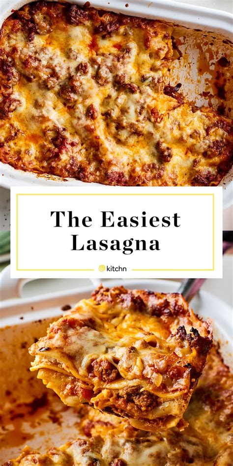 How To Make The Easiest Lasagna Ever Recipe In 2020 Easy Lasagna