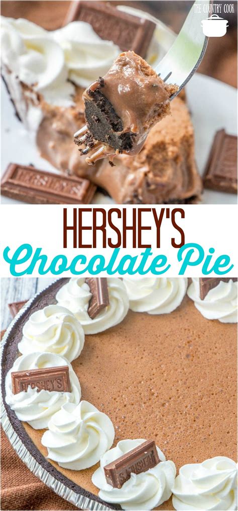 Want to feed your chocolate cravings with minimal effort? HERSHEY'S CHOCOLATE PIE (+Video) | Recipe | Chocolate pie recipes, Chocolate pies, Dessert ...