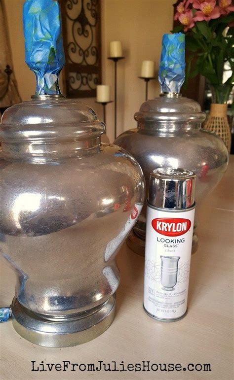 Thrift Store Decor Upcycle Challenge Faux Mercury Glass Lamps Mercury Glass Lamp Mercury
