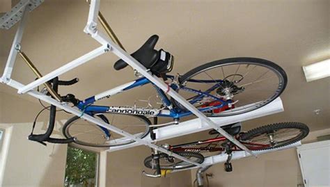 Diy Ceiling Bike Rack For Garage Rangement Vélo Garage Rangement