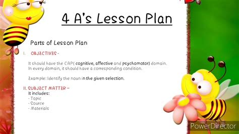 4as Lesson Plan Youtube