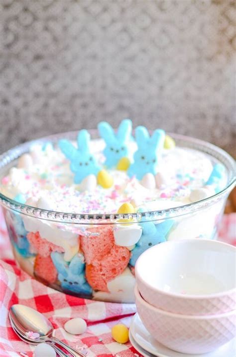 Don't relegate this creamy dessert just to the christmas menu. Easter Pink Velvet Cheesecake Trifle | Cute easter desserts, Easy easter desserts, Easter treats