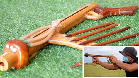 Amazing Wooden Slingshot Gun The Most Powerful Sling Bow Wooden Diy