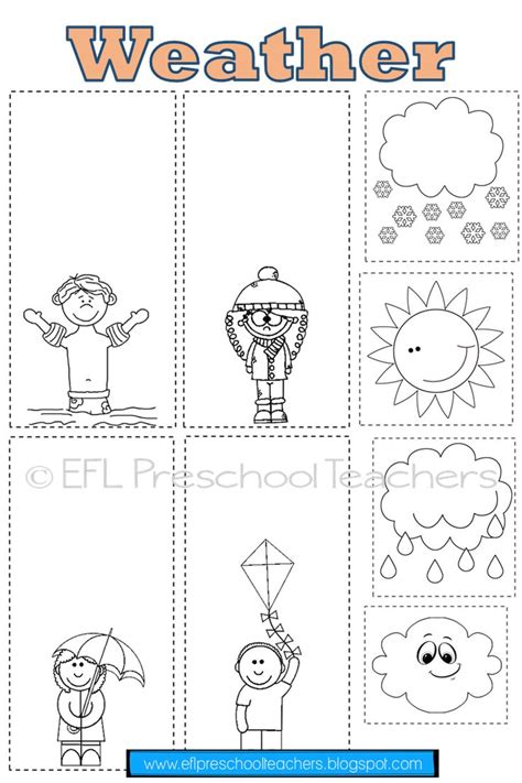 Beautiful Weather Matching Worksheets Kindergarten Weather Activity