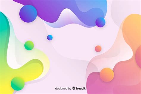 Abstract Colorful Flow Shapes Background Free Vector