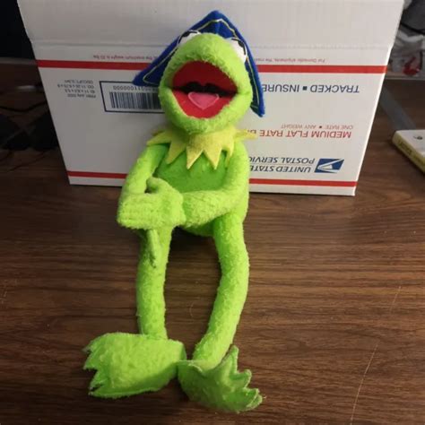 Vtg 90s Kermit The Frog 12 Bendable Posable Plush Applause Jim Henson