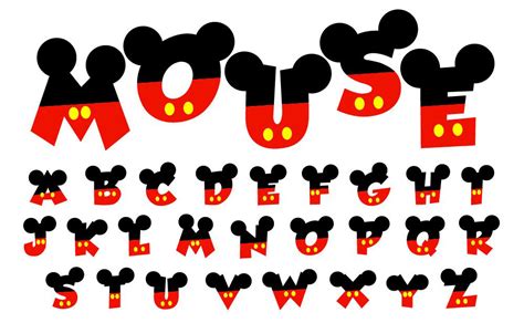 Letras De Mickey Mouse Para Imprimir Moldes De Letras