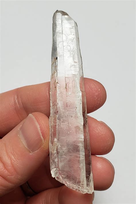 Stunning Slender Quartz Laser Wand From Diamantina Brazil Large Crystal Glyphs And Keys 3