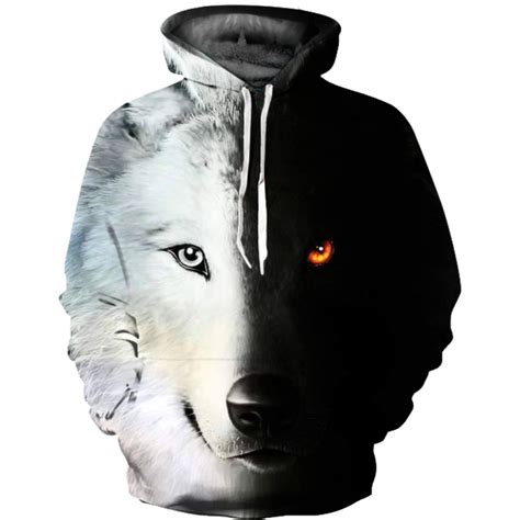 3d Cool Wolf Printed Animal Sweatshirt Hoodies
