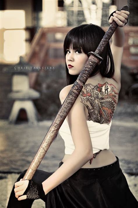 female samurai yakuza girl fighter girl
