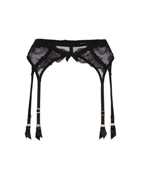 rozlyn suspender in black agent provocateur all lingerie