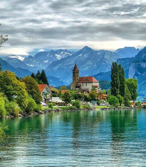 Brienz Is A Village On The Northeast Shore Of Lake Brienz In