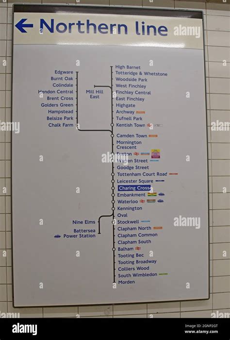 La Mappa Della Metropolitana Di Londra Northern Line Mostra La Nuova Estensione Della Centrale