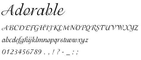 Adorable Font Script Calligraphy