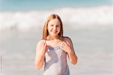 Pre Teen Girl At The Beach Near Albany In Western Australia By Angela