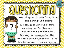 Teach child how to read: Teaching Questioning As A Reading Strategy