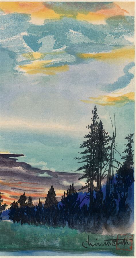 obata evening glow at lyell fork tuolumne meadows yosemite sold egenolf gallery japanese