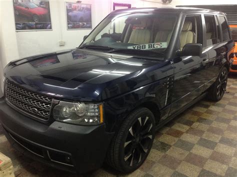 Range Rover Vogue Vinyl Wrapped Matte Metallic Blue By Wrapping Cars London