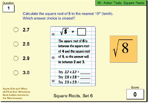 What is the perfect square root of 12? Mr. Anker Tests Square Roots