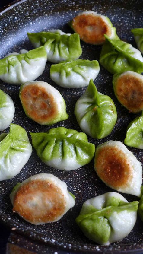 Pan Fried Vegetarian Dumplings Potstickers 素煎饺 Red House Spice