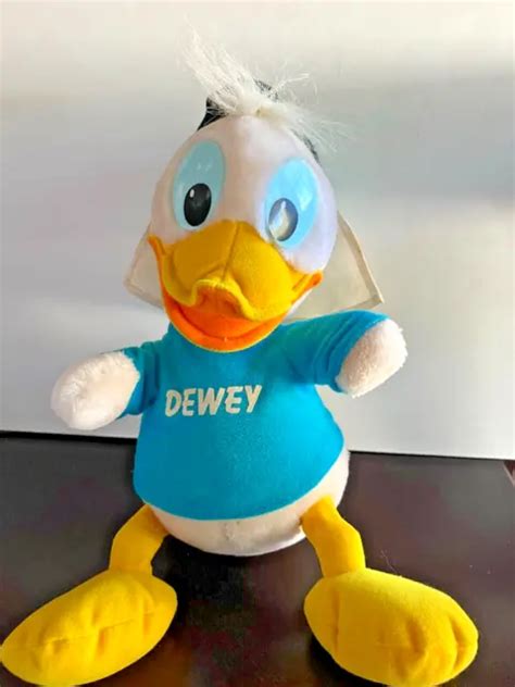 Vintage Disney 14and Plush Dewey Duck Tales Stuffed Animal Toy Ducktales