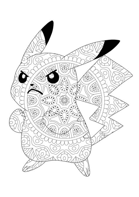 Coloriage Mandala Pikachu En Colère Coloriage Gratuit à Imprimer