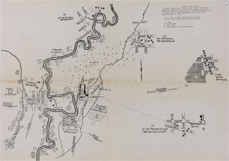 The Siege Of The Alamo Texas Revolution Military Map 1938 Original