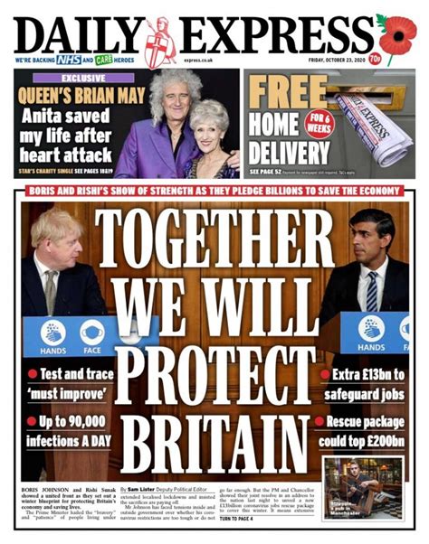 Daily Express Front Page Rd Of October Tomorrow S Papers Today